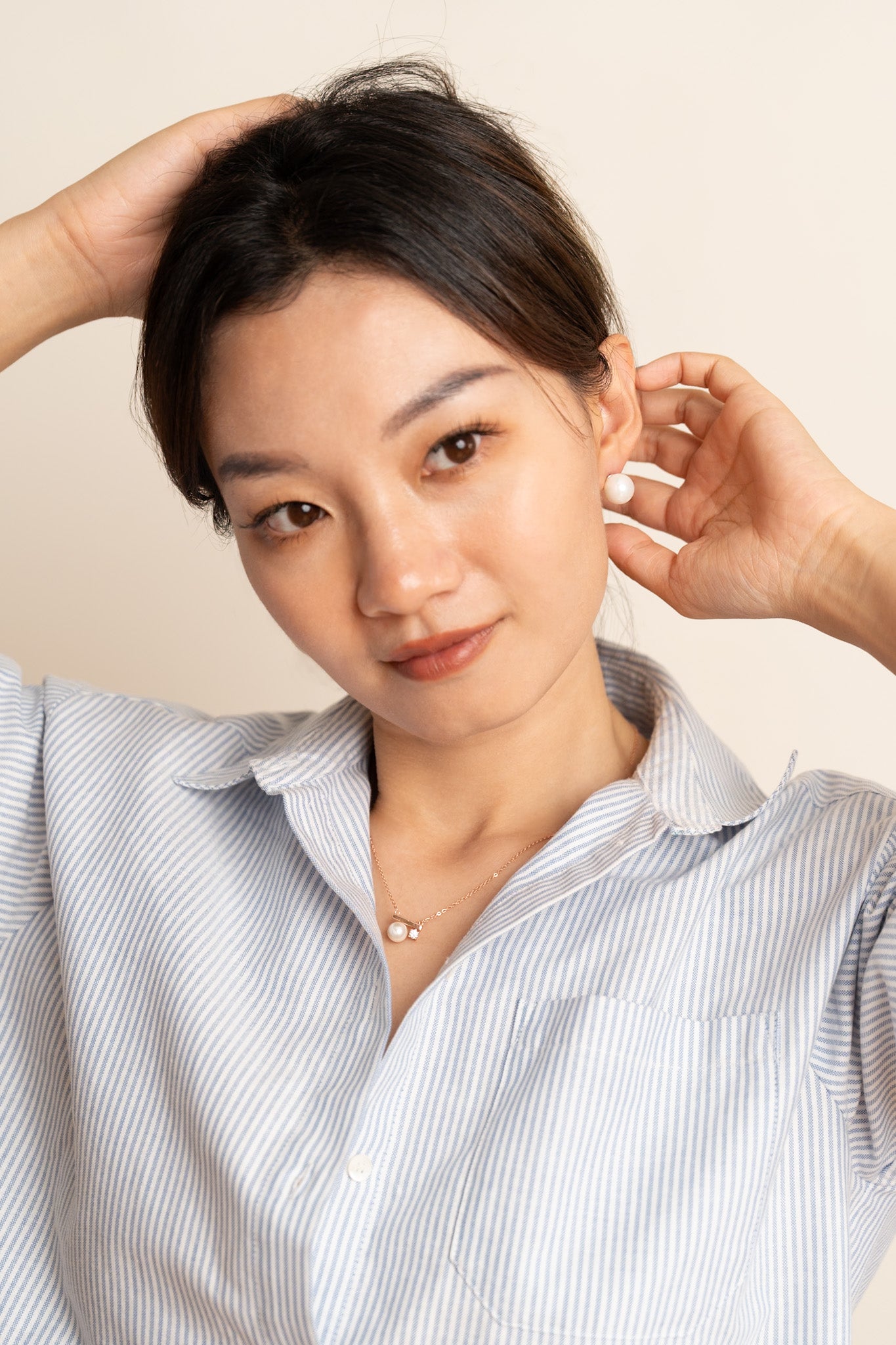 White Pearl Studs