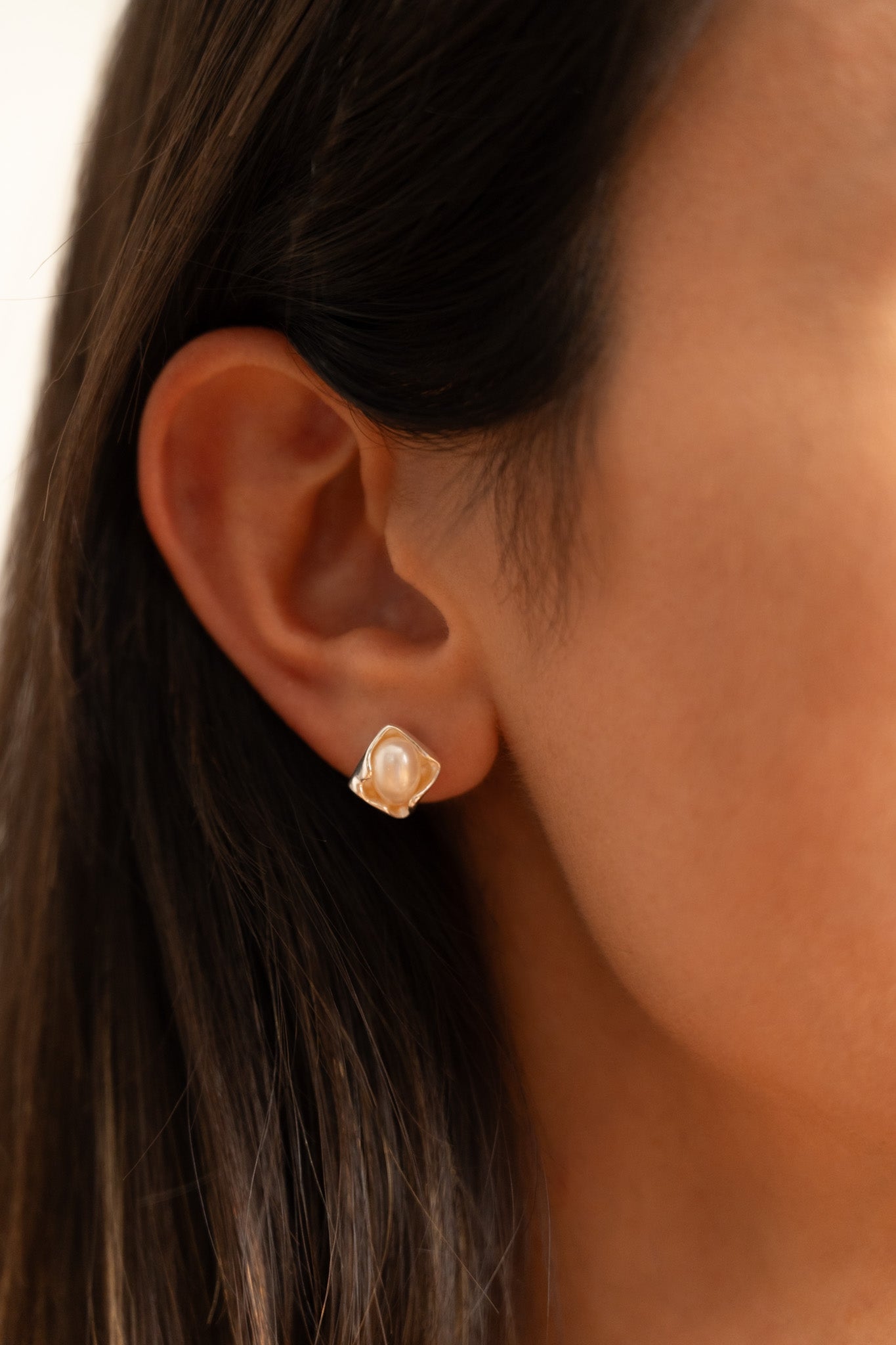 Rhombus Pearl Studs